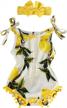 summer lemon jumpsuit onesie clothes for baby girls - boebnozcv shoulder girdle pompom tassel romper bodysuit outfits sleeveless logo