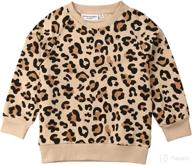 🐆 leopard sweater cardigan: stylish long sleeve top for infant toddler boys and girls - fall/winter must-have! логотип