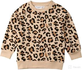 img 4 attached to 🐆 Leopard Sweater Cardigan: Stylish Long Sleeve Top for Infant Toddler Boys and Girls - Fall/Winter Must-Have!