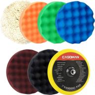 🧼 комплект полировочных и шлифовальных подушек casoman 7 дюймов: высококачественный набор из 7-ми штук, включает губку и набор для воска логотип