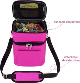 img 3 attached to 🎒 DDgro Tonies Figures Storage Bag for Toniebox Starter Set - Compact Purple Carrying Case Organizer for Figurine Characters, Audio Player Box, Charger & Headphone - Ideal for Home, Travel and Outdoor Use (Bag Only)