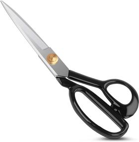 img 4 attached to IBayam 9-Inch Professional All Purpose Heavy Duty Fabric Scissors - Ultra Sharp Tailor Dressmaker Craft Paper Shears For Silky Smooth Cutting, Perfect For Office Or Home Use, Right-Handed Design.
