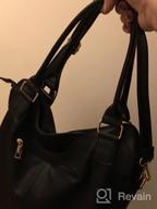 img 1 attached to Plambag Women Tote Bag Handbags Hobo Shoulder Bag Faux Leather Purse review by Zachary Ester