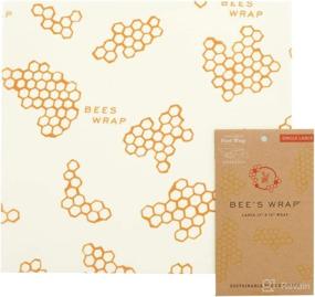 img 3 attached to 🐝 Bee's Wrap Large Single Pack: Organic Cotton Beeswax Food Wrap - Reusable, Eco-Friendly & Silicone-Free!