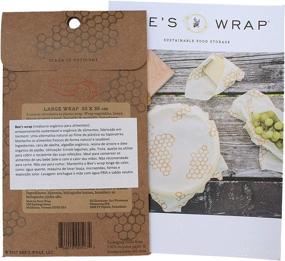 img 2 attached to 🐝 Bee's Wrap Large Single Pack: Organic Cotton Beeswax Food Wrap - Reusable, Eco-Friendly & Silicone-Free!