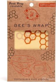 img 4 attached to 🐝 Bee's Wrap Large Single Pack: Organic Cotton Beeswax Food Wrap - Reusable, Eco-Friendly & Silicone-Free!