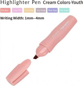 img 1 attached to 6 Youth Color Chisel Tip Aesthetic Highlighter Marker Pen - Water Based Ink, Quick Dry, No Bleed For Bible Study Notes School Office.