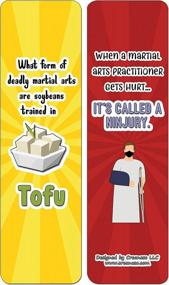 img 1 attached to Creanoso Martial Arts Jokes Bookmarks (12-Pack) - Stocking Stuffers Premium Quality Gift Ideas For Children, Teens, & Adults - Corporate Giveaways & Party Favors