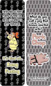 img 2 attached to Creanoso Martial Arts Jokes Bookmarks (12-Pack) - Stocking Stuffers Premium Quality Gift Ideas For Children, Teens, & Adults - Corporate Giveaways & Party Favors