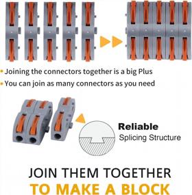 img 2 attached to 30 Pack Of Assemblable Compact Lever Wire Connectors For 1 Conductor, Compatible With AWG 28-12 Wires
