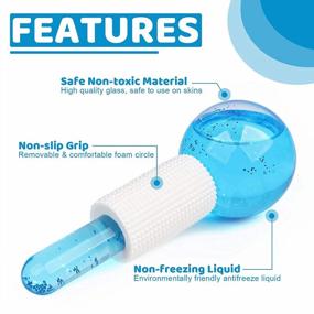 img 2 attached to Qhou Ice Globes For Facials: Cooling Facial Massager Tools To Reduce Puffiness And Tighten Skin