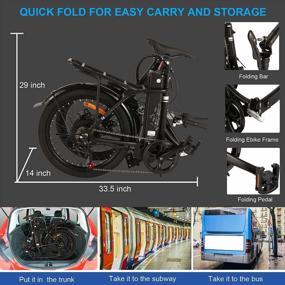 img 2 attached to Convenient And Comfortable Wesoky Folding Electric Bike For Urban Commuting And Adventuring With Adjustable Height And Long-Lasting Removable Battery