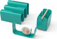 u brands arc collection metal desk organization kit - cup, tape dispenser & letter sorter included (3605a00-01), green logo