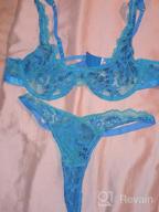 img 1 attached to Floral Lace Bra And Panty Set: Exotic 2 Piece Lingerie For Women With Underwired Support review by Jeremiah Whiteley