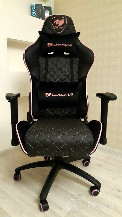 img 1 attached to Computer chair COUGAR ARMOR One EVA gaming chair, upholstery: imitation leather, color: black/pink review by Agata Koscikiewicz ᠌