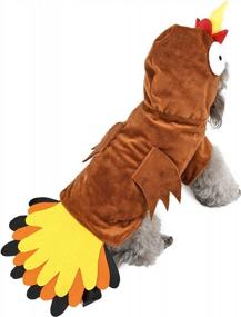 img 1 attached to Pet Halloween Costumes For Dogs & Cats - Funny Outfits, Hoodie Clothes For Puppy Dogs & Turkey Cosplay Dress (M)