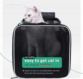 img 3 attached to Top Load Pet Carrier For Large, Medium Cats, 2 Cats And Small Dogs With Comfy Bed. Easy To Get Cat In, Escape Proof, Easy Storage, Washable, Safe And Comfortable For Vet Visit And Car Ride