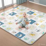 👶 searose baby play mat: extra large waterproof & foldable crawling mat, non-toxic & anti-slip surface (78.7" x 70.8" x 0.4") logo