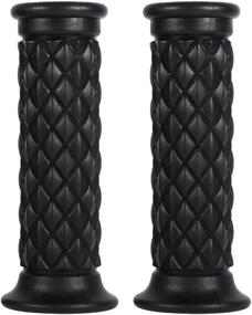 img 4 attached to 🏍️ Keenso Universal Black Rubber Motorcycle Handlebar Grips, 7/8" 22mm Antiskid Hand Grips with Bar End Gel for Better Control