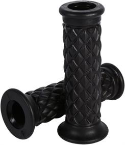 img 3 attached to 🏍️ Keenso Universal Black Rubber Motorcycle Handlebar Grips, 7/8" 22mm Antiskid Hand Grips with Bar End Gel for Better Control