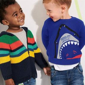 img 2 attached to Dinosaur Sweatshirts: Stylish Cotton Toddler Pullover for Boys via Fashion Hoodies & Sweatshirts