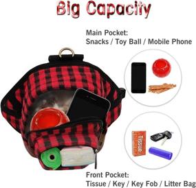 img 1 attached to Bellerata Dog Backpack: Stylish Buffalo Plaid & Pu Leather Design with Built-in Poop Bag Dispenser - Ideal for Hiking, Training, and Daily Walks with Small and Medium Dogs