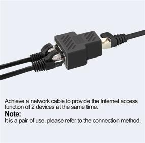 img 3 attached to Extend Your Network With RJ45 Extender: 2 In 2 Out Adapter For Single CAT5/CAT6 Ethernet Cable (1 Pair Use)