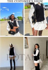 img 1 attached to Winter Ready: Stay Cozy With HOTAPEI'S Oversized V-Neck Sweater Vest For Women