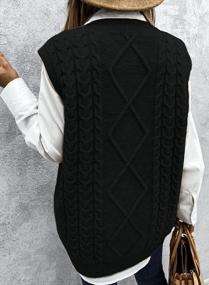 img 2 attached to Winter Ready: Stay Cozy With HOTAPEI'S Oversized V-Neck Sweater Vest For Women
