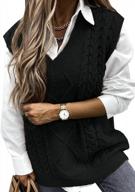 winter ready: stay cozy with hotapei's oversized v-neck sweater vest for women логотип