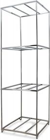 img 3 attached to Heavy-Duty 3-Cube Wheel Display Rack By Topline Products: Showroom Fixture With 200LBS Capacity For Wheels Up To 20" In Chrome Finish, 23"W X 70.5"H X 23"D
