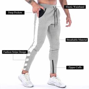 img 1 attached to Men'S Sweatpants By WATERWANG - Tapered Joggers With Pockets For Running & Jogging