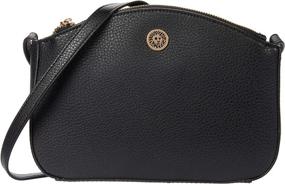 img 1 attached to Anne Klein Triple Crossbody Black Women's Handbags & Wallets - Crossbody Bags