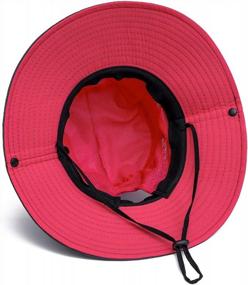 img 1 attached to Women'S Sun Hat Wide Brim Bucket Mesh Boonie Beach Fishing UV Protection Cap