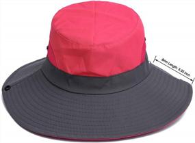 img 2 attached to Women'S Sun Hat Wide Brim Bucket Mesh Boonie Beach Fishing UV Protection Cap