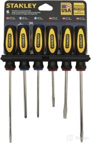 img 1 attached to 🔧 Improved Stanley 60-060 Fluted Screwdriver Set - 6-Piece, Premium Quality