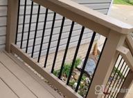 img 1 attached to Myard 26-Inch Estate Square Iron Deck Balusters - Modern Matte Black Look, Ideal For Decking, Railing, Patio, Fence (25-Pack) review by Adam Huper