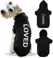 🐾 sosocute dog cat sweater: loved printed cozy hoodie pet clothes for small medium pets (small) - soft and stylish sweatshirt логотип