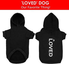 img 2 attached to 🐾 SoSoCute Dog Cat Sweater: Loved Printed Cozy Hoodie Pet Clothes for Small Medium Pets (Small) - Soft and Stylish Sweatshirt