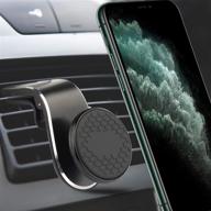 📱 secure and adjustable magnetic phone car mount with 5 super magnets - ideal for iphone, samsung, google – black logo