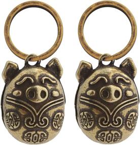 img 4 attached to 🔔 GQPZMD Vintage Pet Bells: Brass Cat/Dog Bells for Pet Tracking & Lucky Charms - Set of 2 + Christmas Decorative Bells