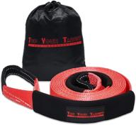 🔥 tyt red recovery tow strap 3" x 20ft, heavy duty 35,000lbs strength offroad tree saver straps with triple padding & storage bag for emergency 4x4 towing or pulling логотип