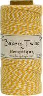 hemptique yellow and white baker's twine spool for crafts and baking – bts2yel-w logo