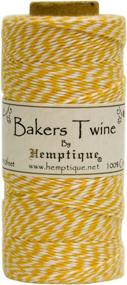 img 1 attached to Hemptique Yellow and White Baker's Twine Spool for Crafts and Baking – BTS2YEL-W