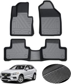 img 4 attached to 🚗 KUST Custom Fit Floor Mats for Volvo XC60 All Weather 2018-2022 - Black Non-Slip Liners