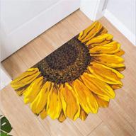 ukeler indoor doormat yellow sunflower front door mat 35''x23'' non slip rubber backing floral rugs welcome decorative door mat for inside outside entry logo