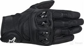 img 2 attached to 🧤 Alpinestars Celer Men's Leather Motorcycle Gloves - Black / Medium, Ideal for Street Racing