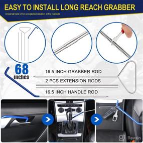 img 2 attached to 🚗 ZREBZYR Car Tool Kit 18PCS: Premium Auto Emergency Tools Set with Trim Removal Tool, Long Reach Tool, Air Wedge Bag Pump & Non-Marring Wedge for Car Truck