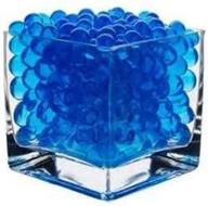 💙 jellybeadz brand - 8oz heat sealed bag - water pearls gel beads - perfect for wedding & event centerpieces - blue logo