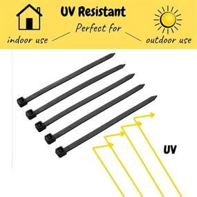 img 1 attached to Bates - 200 Pack, 4 Inch Cable Zip Ties - Enhancing Cable Management with Zipties, Tie Wraps, Electrical Ties, Plastic Straps, Wire and Cord Ties - Black Zip Tie Solution for Versatile Applications